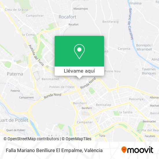 Mapa Falla Mariano Benlliure El Empalme