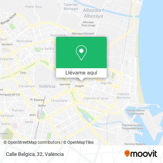 Mapa Calle Belgica, 32