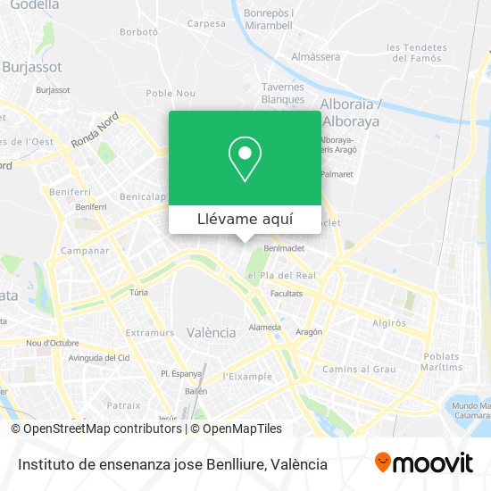 Mapa Instituto de ensenanza jose  Benlliure