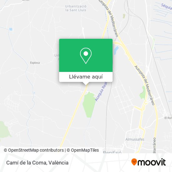 Mapa Camí de la Coma
