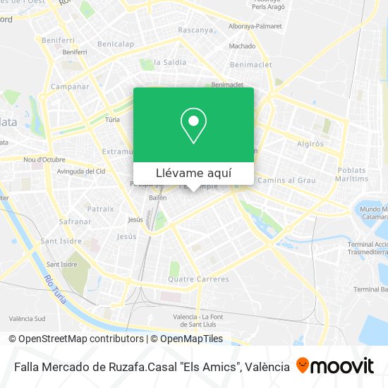 Mapa Falla Mercado de Ruzafa.Casal "Els Amics"