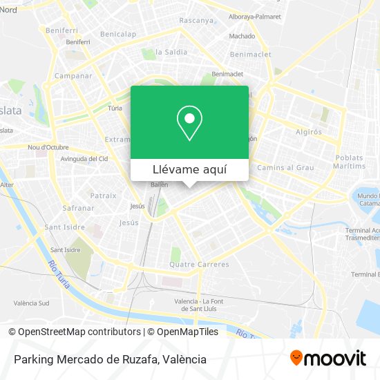 Mapa Parking Mercado de Ruzafa