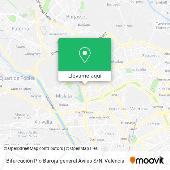 Mapa Bifurcación Pío Baroja-general Aviles S / N