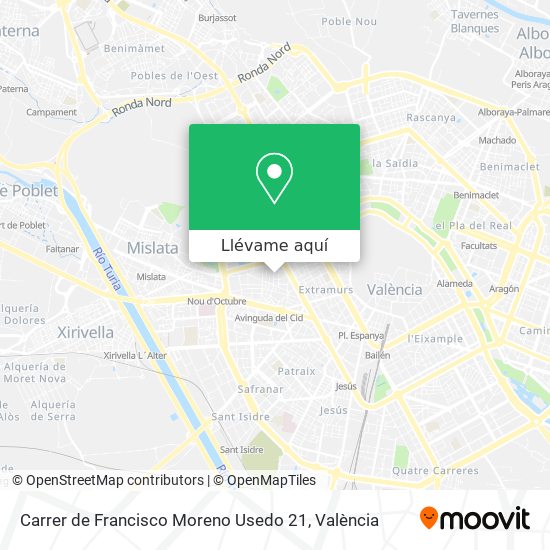 Mapa Carrer de Francisco Moreno Usedo 21
