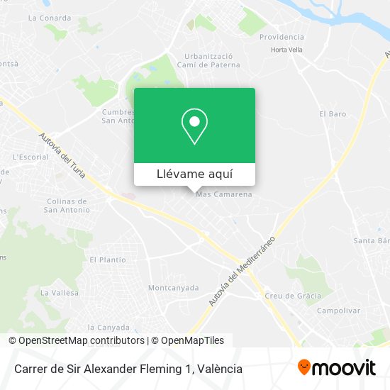 Mapa Carrer de Sir Alexander Fleming 1