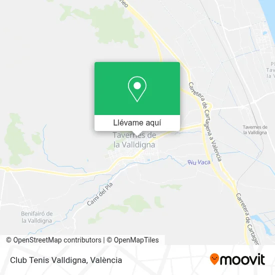 Mapa Club Tenis Valldigna