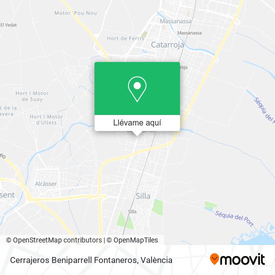 Mapa Cerrajeros Beniparrell Fontaneros