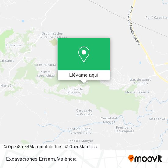 Mapa Excavaciones Erisam