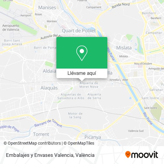 Mapa Embalajes y Envases Valencia