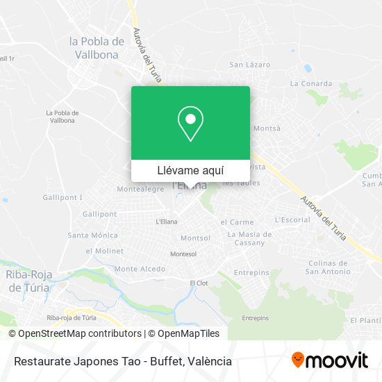 Mapa Restaurate Japones Tao - Buffet