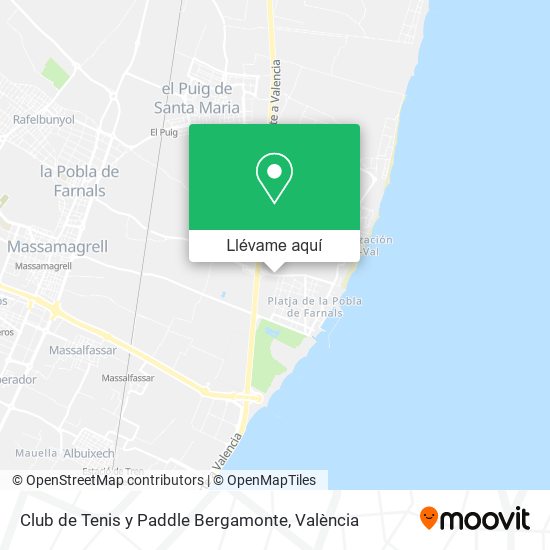 Mapa Club de Tenis y Paddle Bergamonte