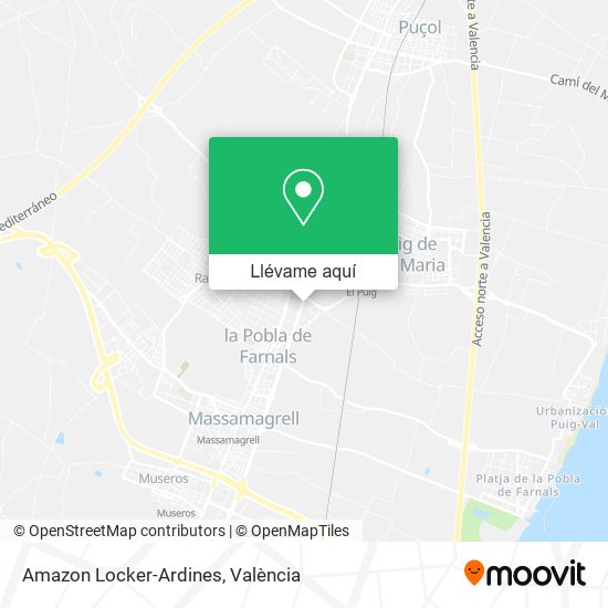 Mapa Amazon Locker-Ardines