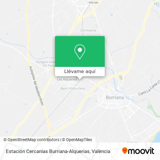 Mapa Estación Cercanías Burriana-Alquerias