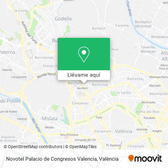 Mapa Novotel Palacio de Congresos Valencia