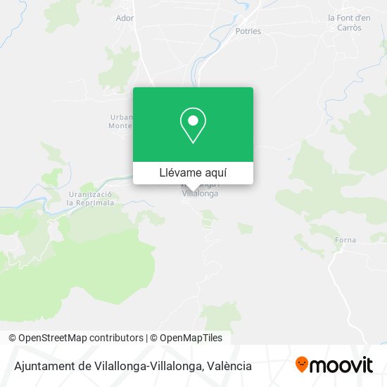 Mapa Ajuntament de Vilallonga-Villalonga