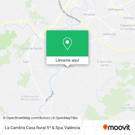Mapa La Cambra Casa Rural 5* & Spa