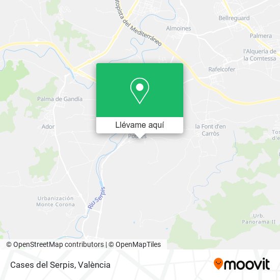 Mapa Cases del Serpis