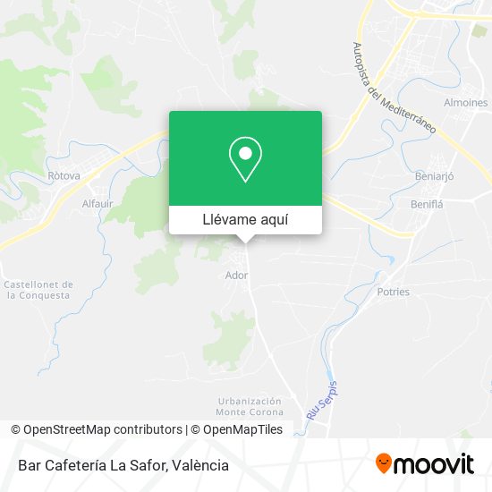 Mapa Bar Cafetería La Safor