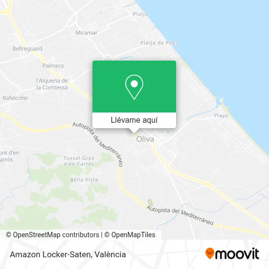 Mapa Amazon Locker-Saten