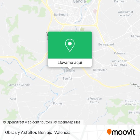 Mapa Obras y Asfaltos Beniajo