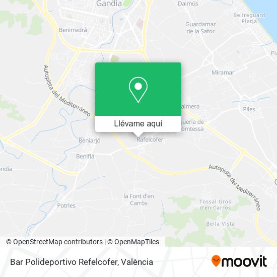 Mapa Bar Polideportivo Refelcofer