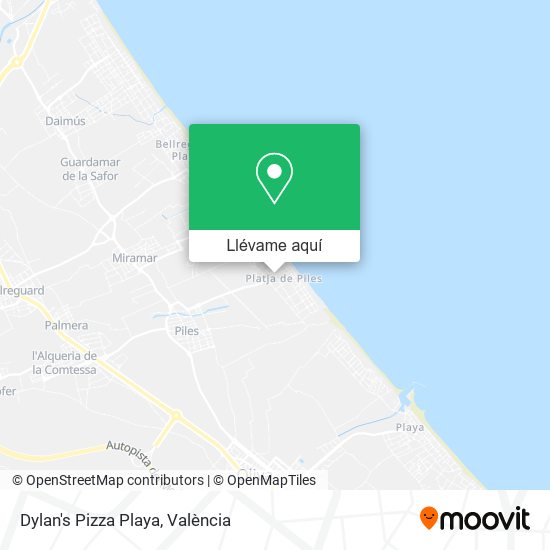 Mapa Dylan's Pizza Playa