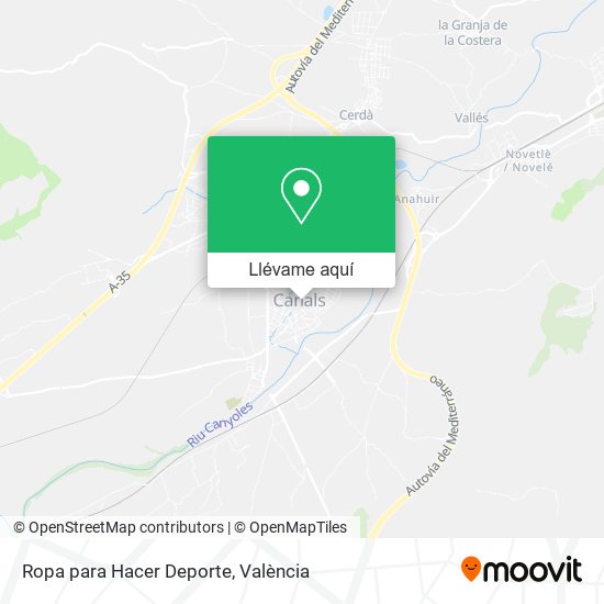 Mapa Ropa para Hacer Deporte