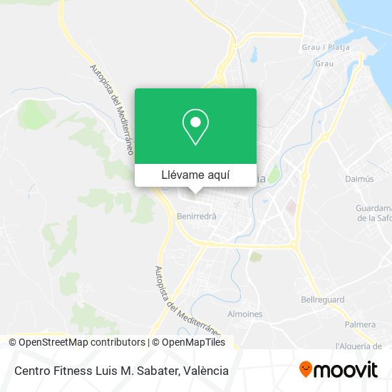 Mapa Centro Fitness Luis M. Sabater