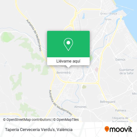Mapa Tapería Cervecería Verdu's