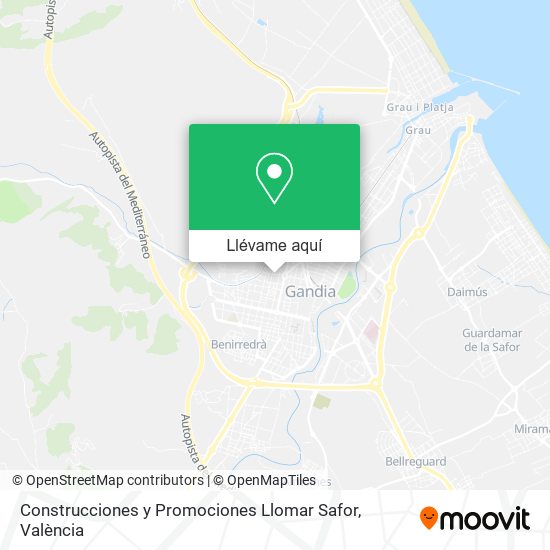 Mapa Construcciones y Promociones Llomar Safor