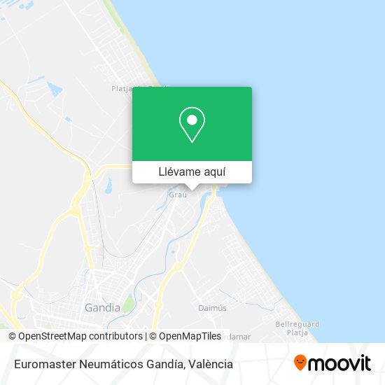 Mapa Euromaster Neumáticos Gandía