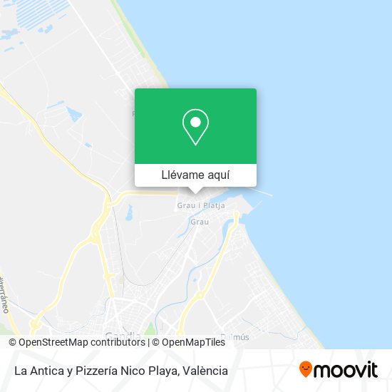 Mapa La Antica y Pizzería Nico Playa