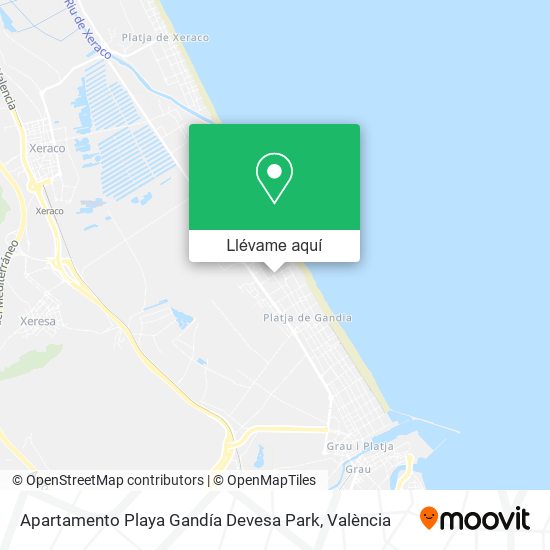 Mapa Apartamento Playa Gandía Devesa Park