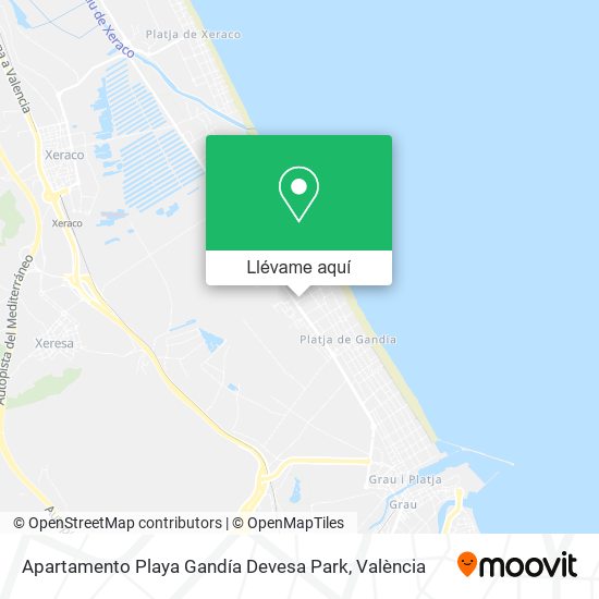 Mapa Apartamento Playa Gandía Devesa Park