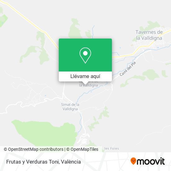 Mapa Frutas y Verduras Toni