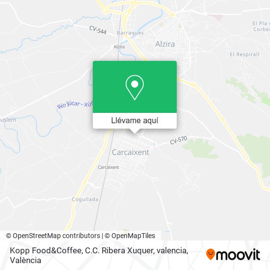Mapa Kopp Food&Coffee, C.C. Ribera Xuquer, valencia