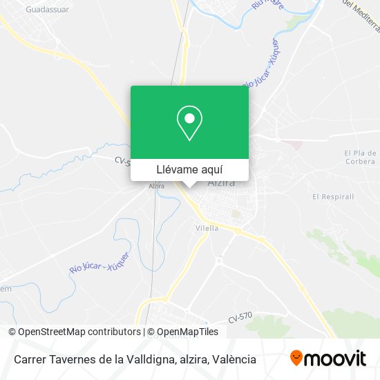 Mapa Carrer Tavernes de la Valldigna, alzira