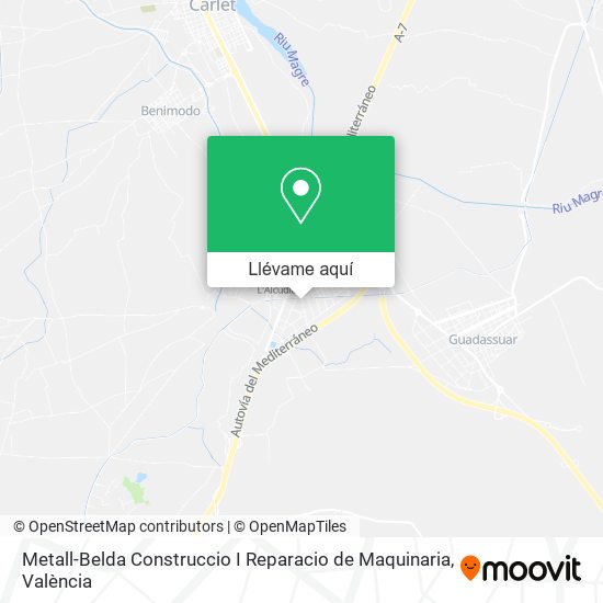 Mapa Metall-Belda Construccio I Reparacio de Maquinaria
