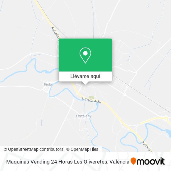 Mapa Maquinas Vending 24 Horas Les Oliveretes