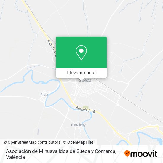 Mapa Asociación de Minusvalidos de Sueca y Comarca