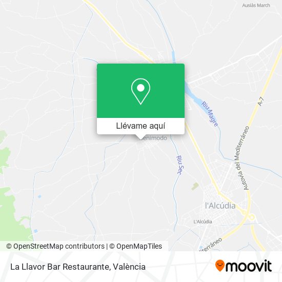 Mapa La Llavor Bar Restaurante