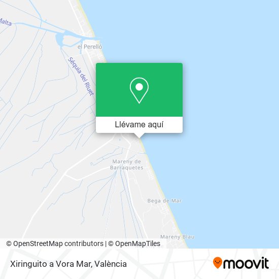 Mapa Xiringuito a Vora Mar