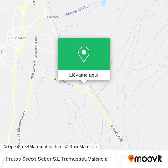 Mapa Frutos Secos Sabor S.L Tramusset