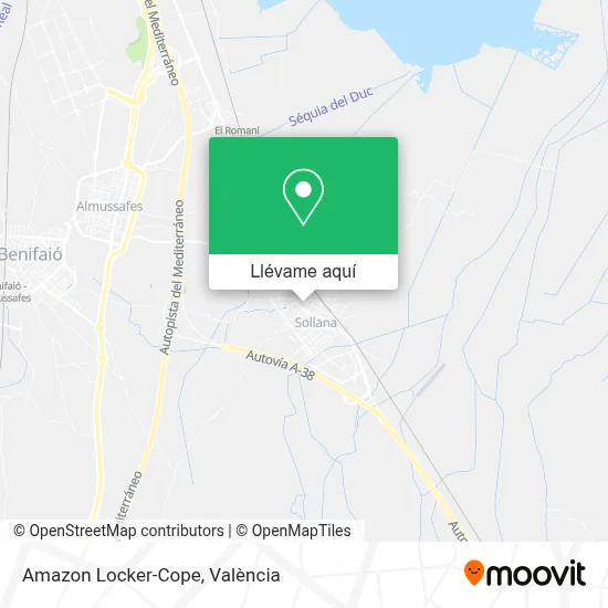 Mapa Amazon Locker-Cope