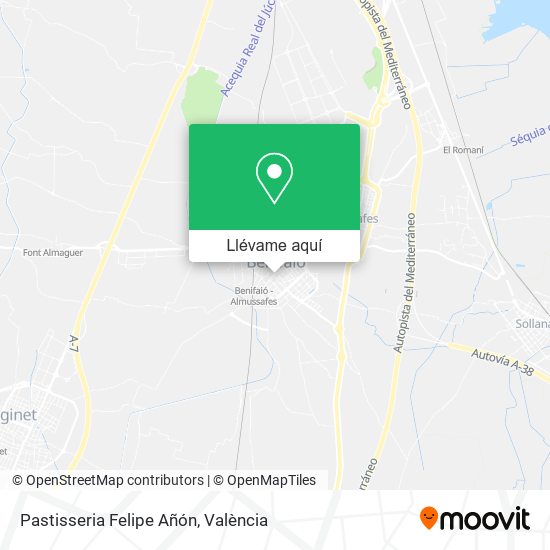 Mapa Pastisseria Felipe Añón