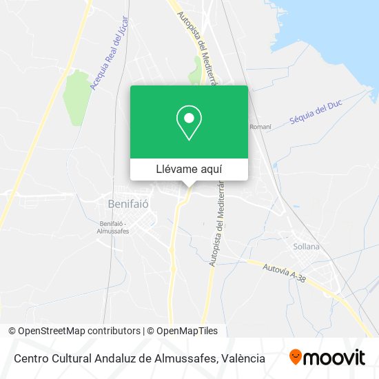 Mapa Centro Cultural Andaluz de Almussafes