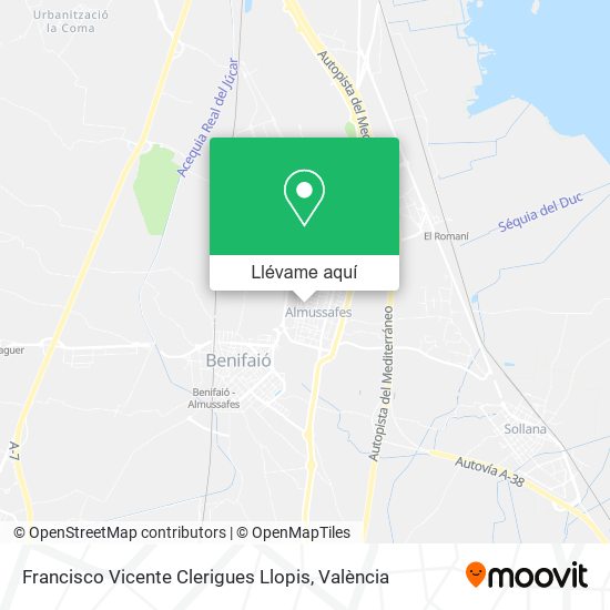Mapa Francisco Vicente Clerigues Llopis