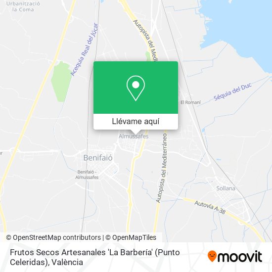 Mapa Frutos Secos Artesanales 'La Barbería' (Punto Celeridas)