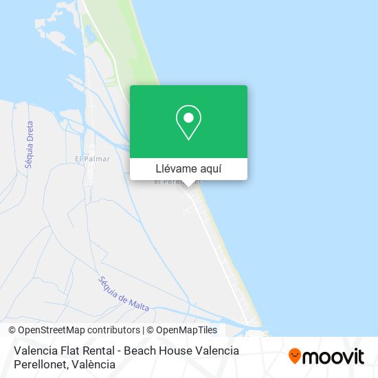 Mapa Valencia Flat Rental - Beach House Valencia Perellonet