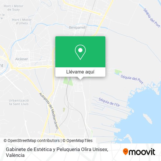 Mapa Gabinete de Estética y Peluqueria Olira Unisex